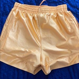 Gold High Waisted Shorts